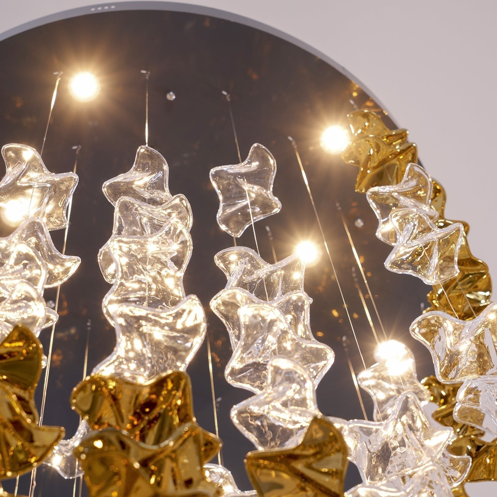 Nephele Crystal Leaf Chandelier