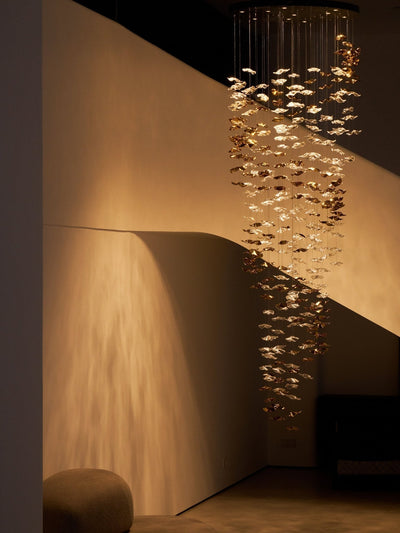 Nephele Crystal Leaf Chandelier
