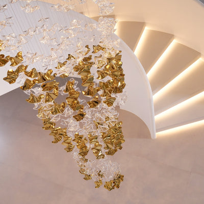 Nephele Crystal Leaf Chandelier