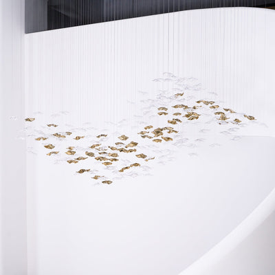 Nephele Crystal Leaf Chandelier