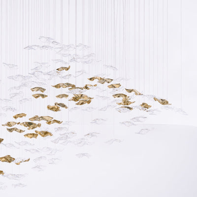 Nephele Crystal Leaf Chandelier
