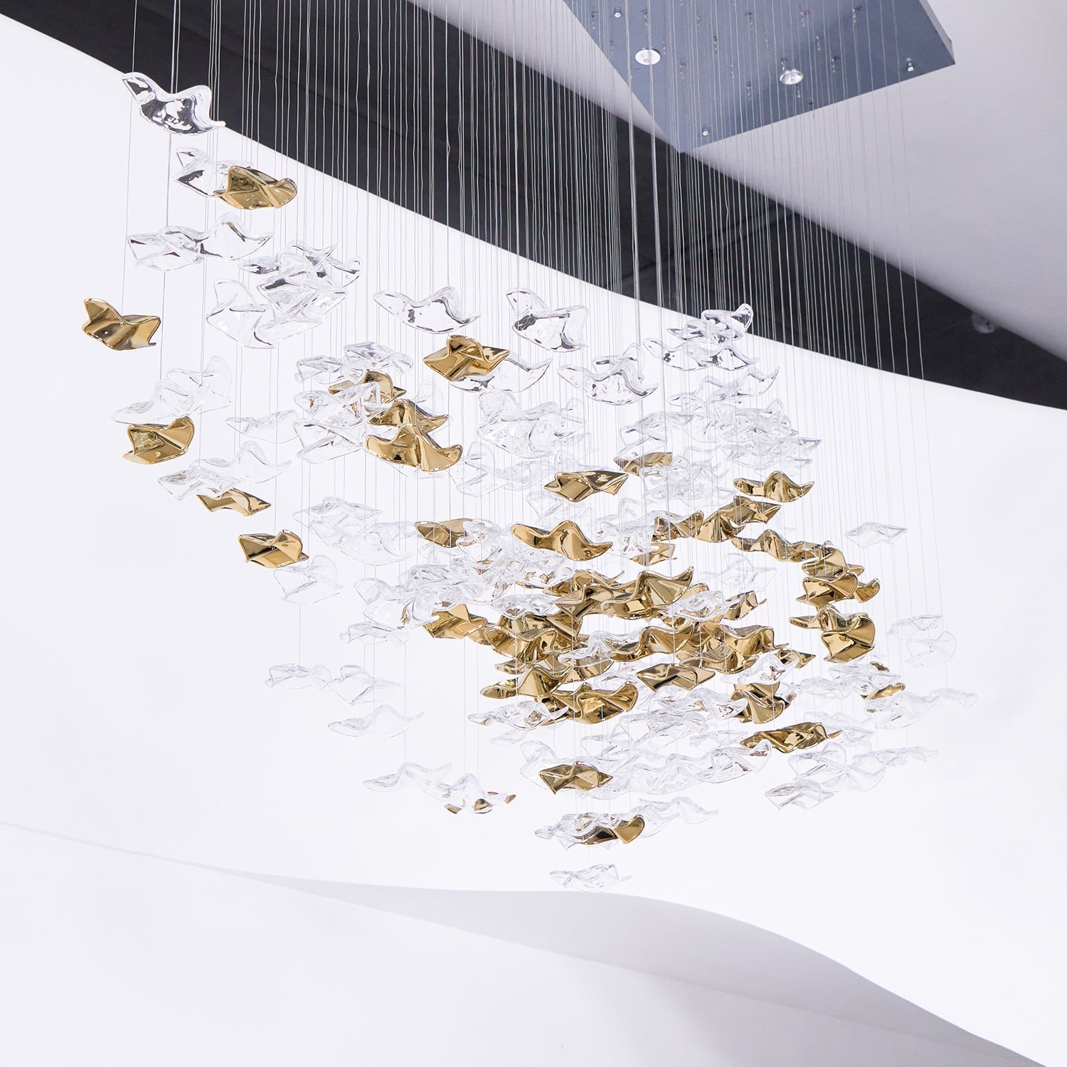 Nephele Crystal Leaf Chandelier