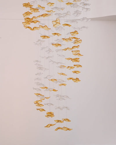 Nephele Crystal Leaf Chandelier