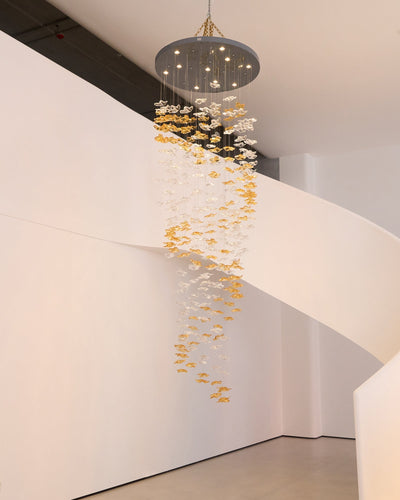Nephele Crystal Leaf Chandelier