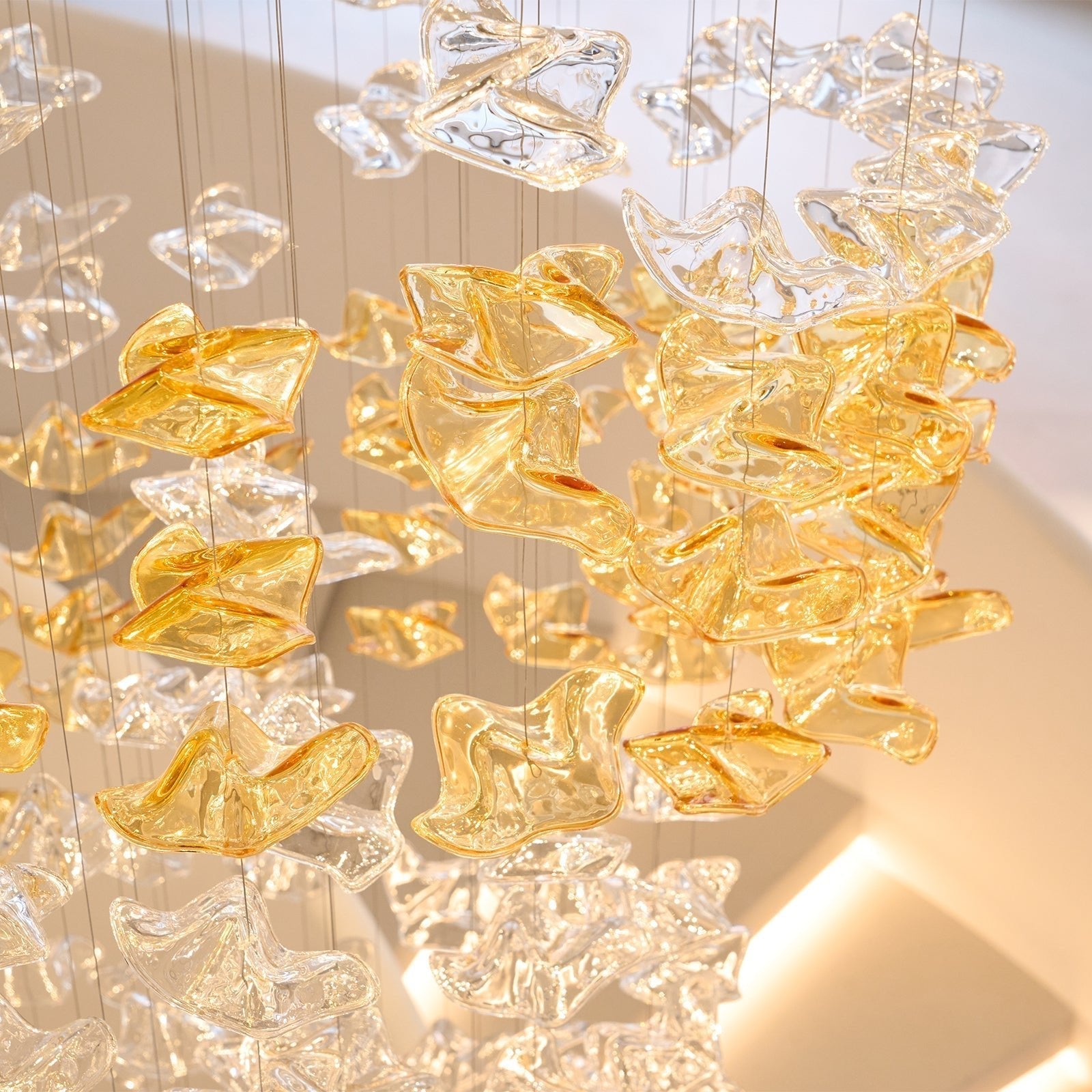 Nephele Crystal Leaf Chandelier