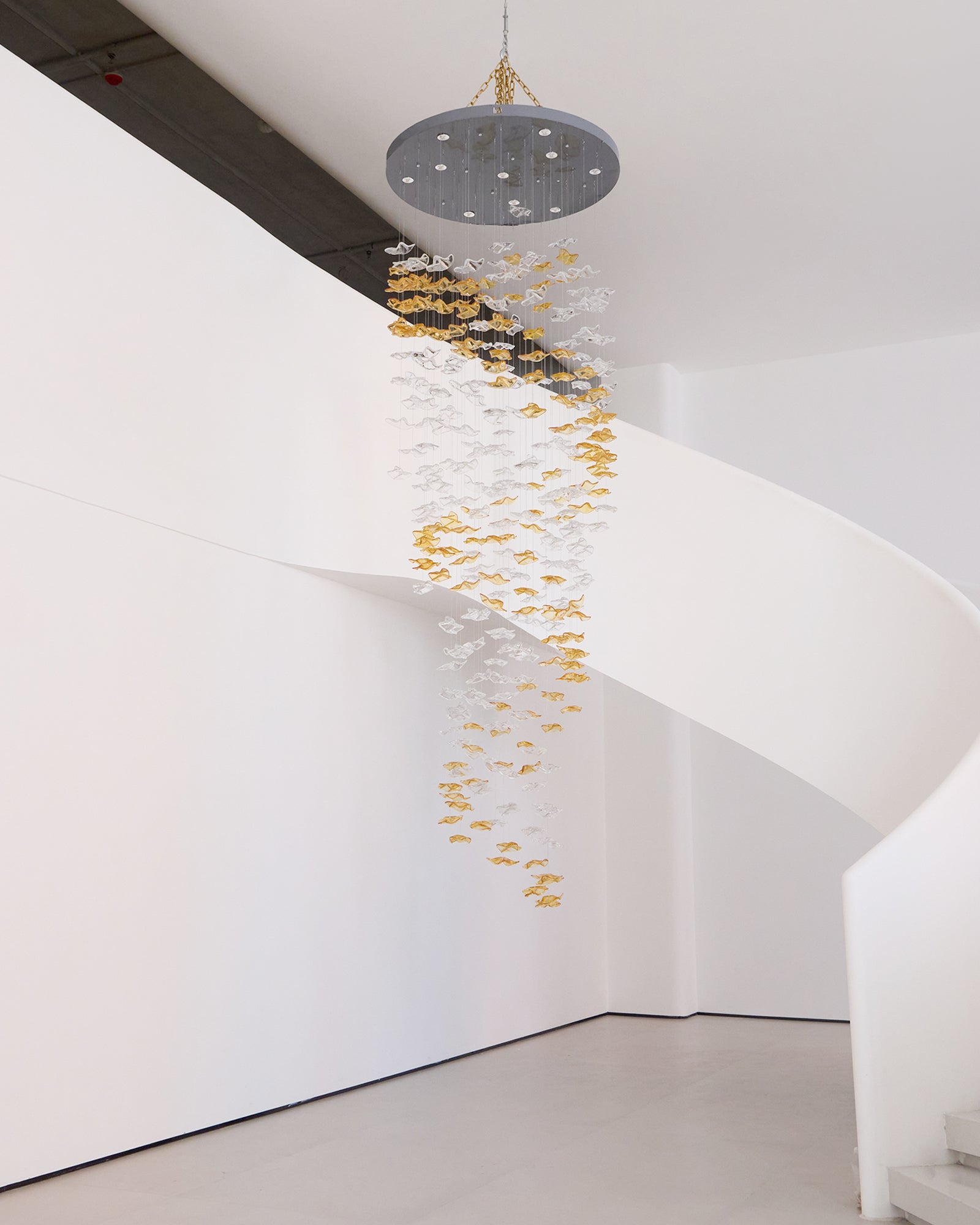 Nephele Crystal Leaf Chandelier