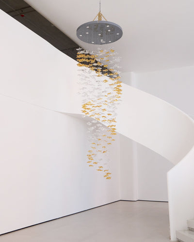 Nephele Crystal Leaf Chandelier