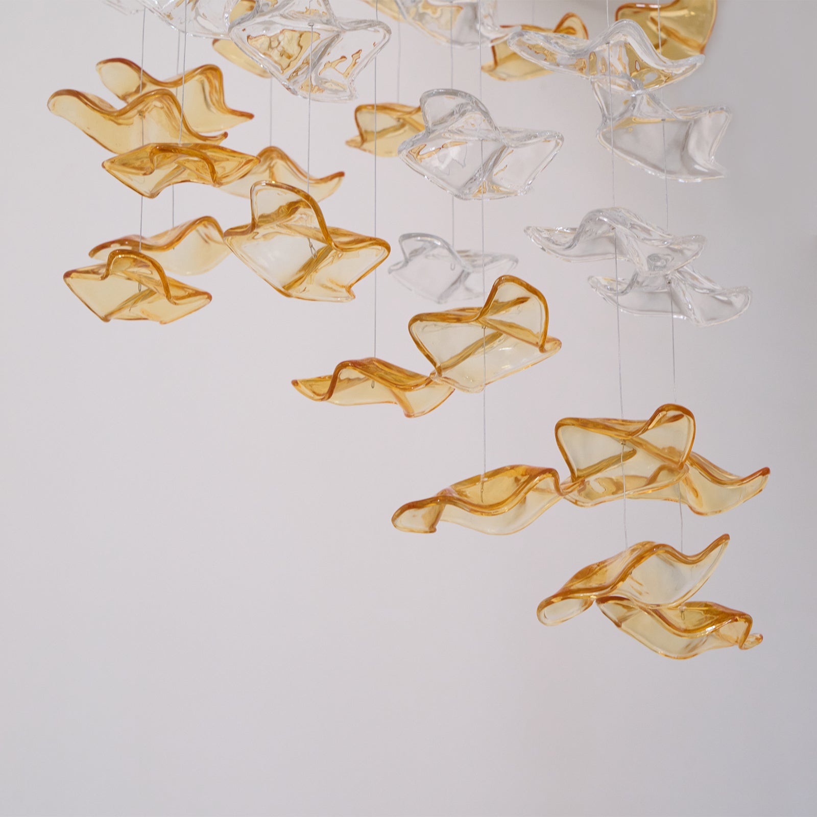 Nephele Crystal Leaf Chandelier