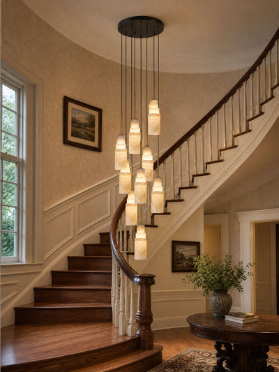 Eirelira Alabaster Cluster Chandelier