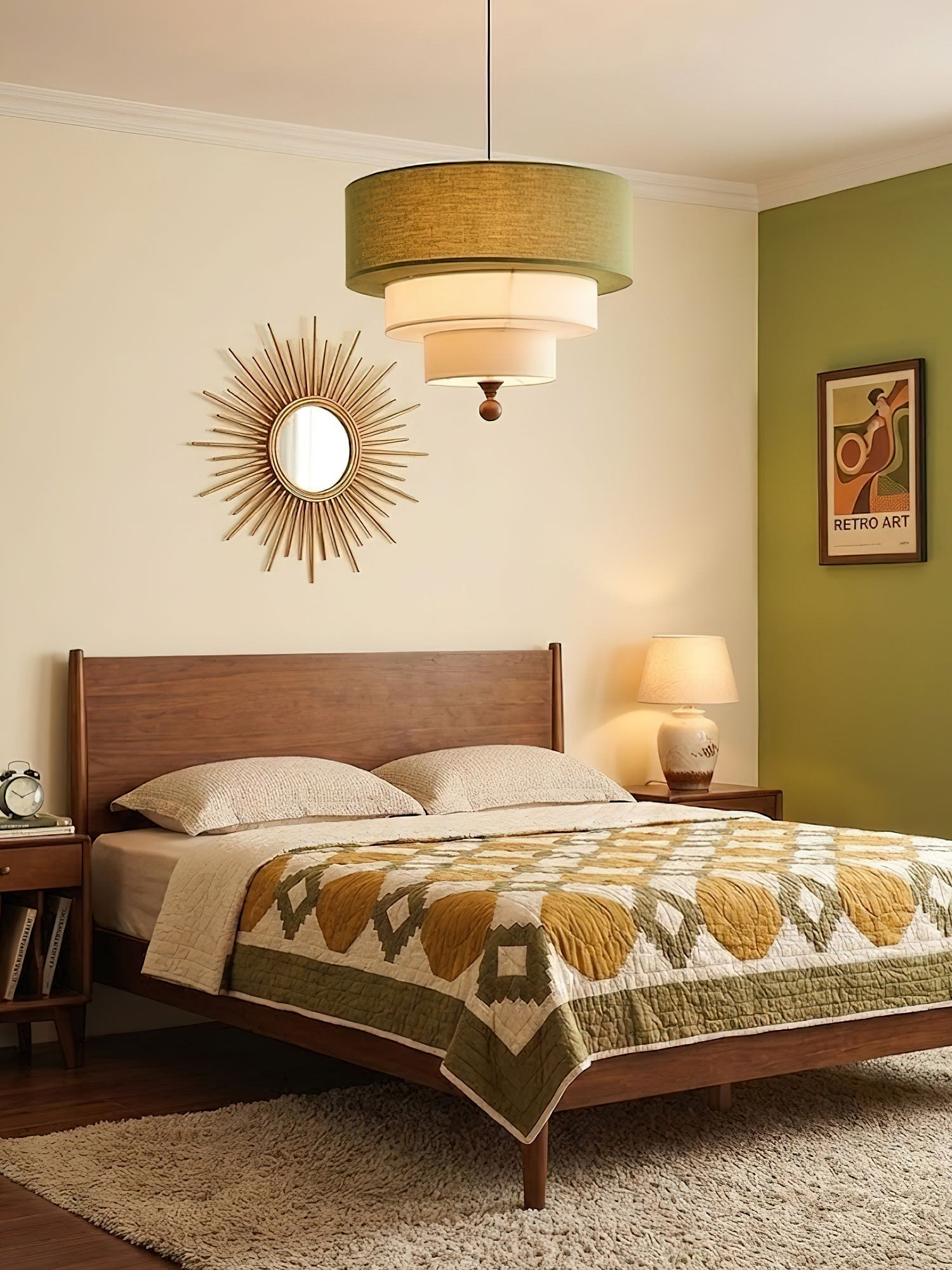 Calderin Tiered Fabric Pendant Light