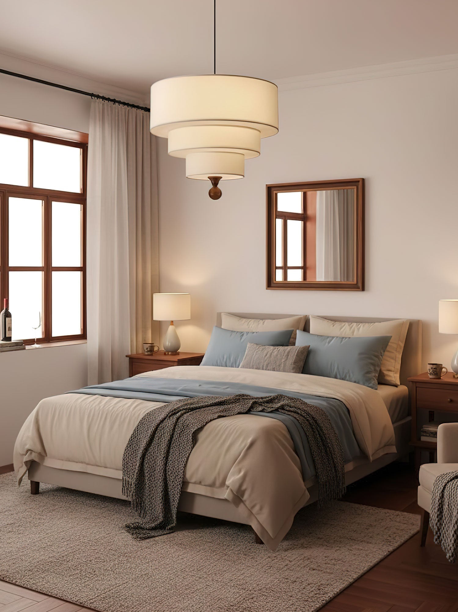 Calderin Tiered Fabric Pendant Light