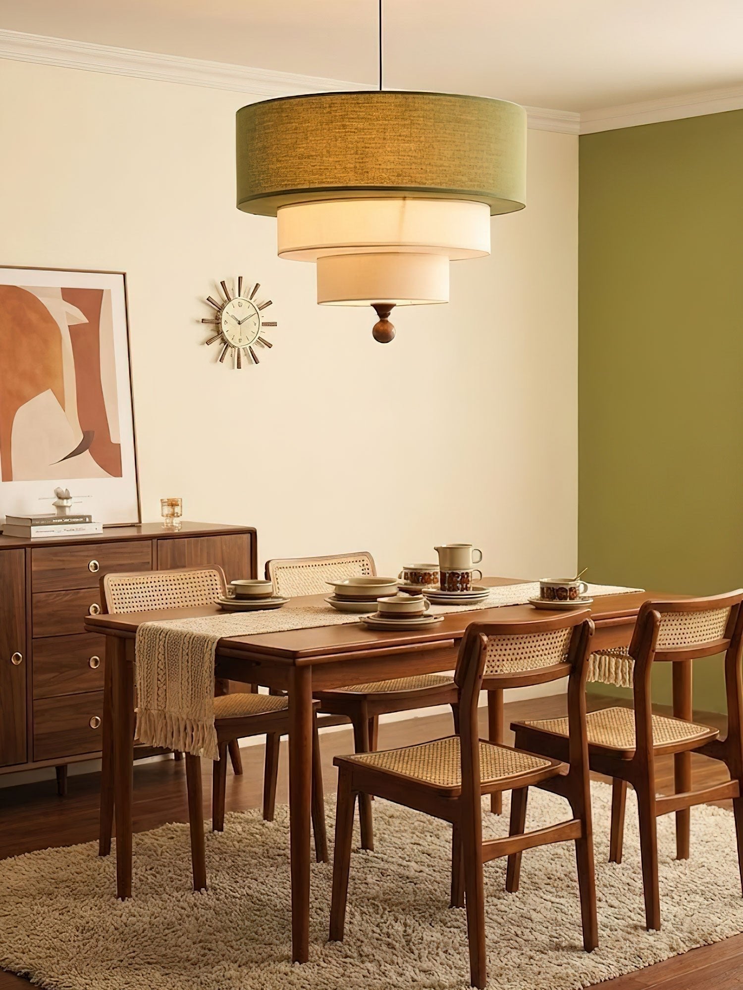 Calderin Tiered Fabric Pendant Light