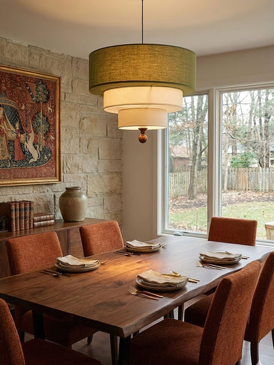 Calderin Tiered Fabric Pendant Light