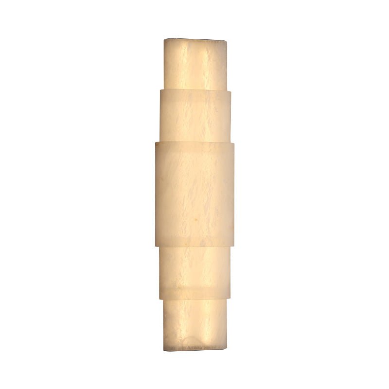 Dornette Tiered Alabaster Column Sconce