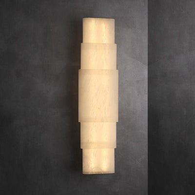 Dornette Tiered Alabaster Column Sconce