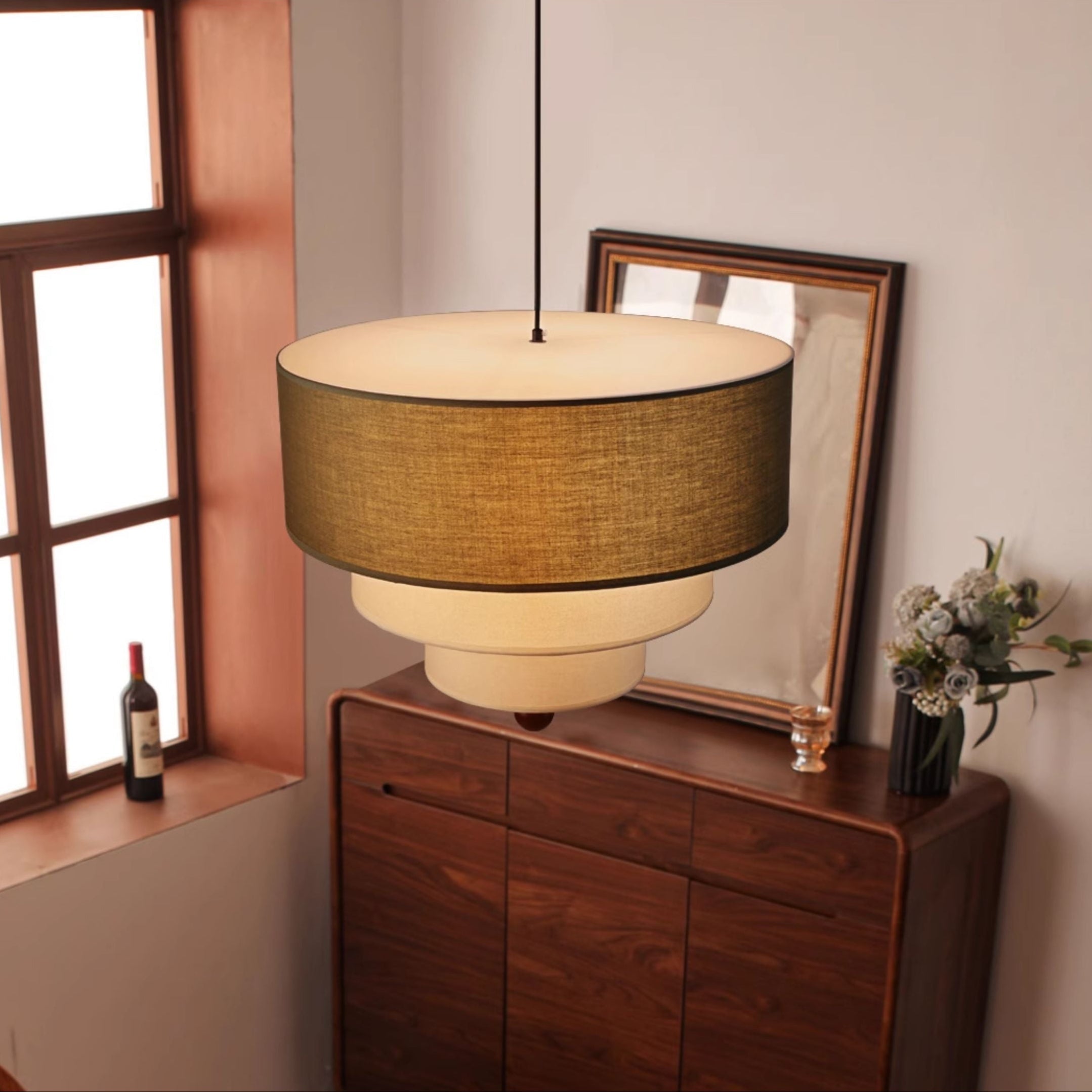 Calderin Tiered Fabric Pendant Light