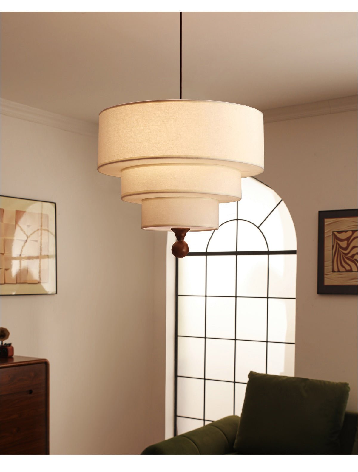 Calderin Tiered Fabric Pendant Light