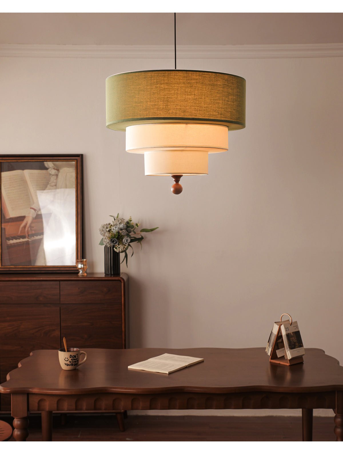 Calderin Tiered Fabric Pendant Light