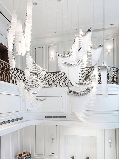 Tiered Postmodern Luxury Palmette Chandelier