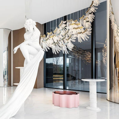 Tiered Postmodern Luxury Palmette Chandelier
