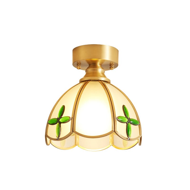 Revely Ceiling Light Vintage Floral Stainedglass
