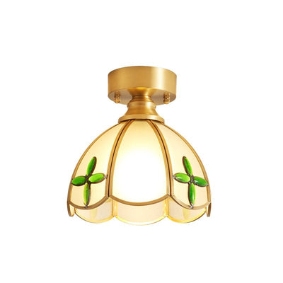 Revely Ceiling Light Vintage Floral Stainedglass