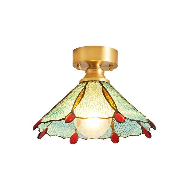 Revely Ceiling Light Vintage Floral Stainedglass