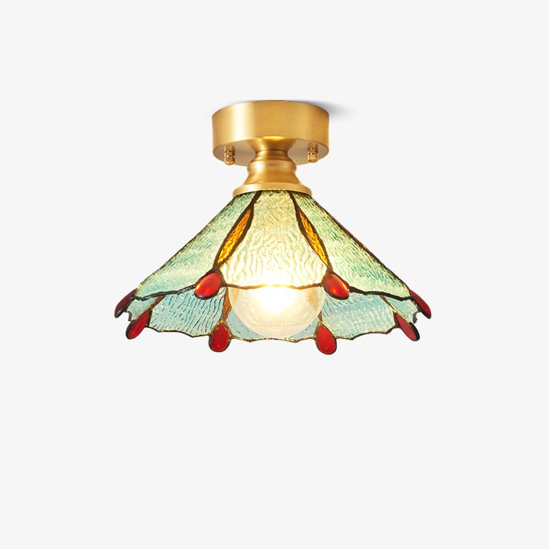 Revely Ceiling Light Vintage Floral Stainedglass