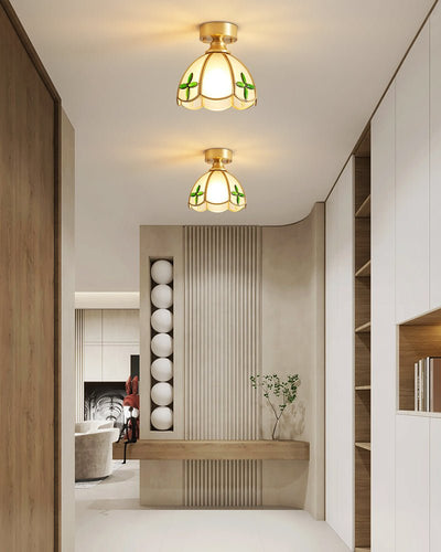 Revely Ceiling Light Vintage Floral Stainedglass