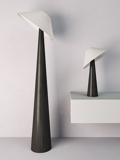 Apex Wooden Tapered Floor Lamp