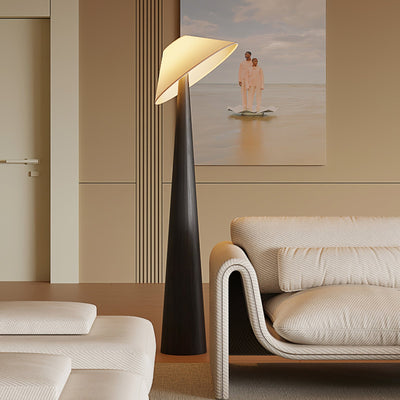 Apex Wooden Tapered Floor Lamp