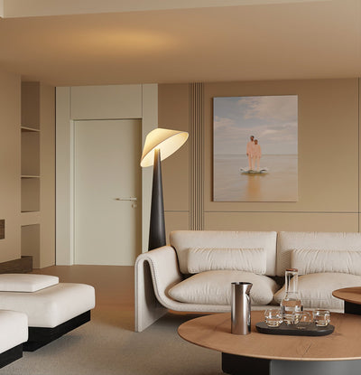 Apex Wooden Tapered Floor Lamp