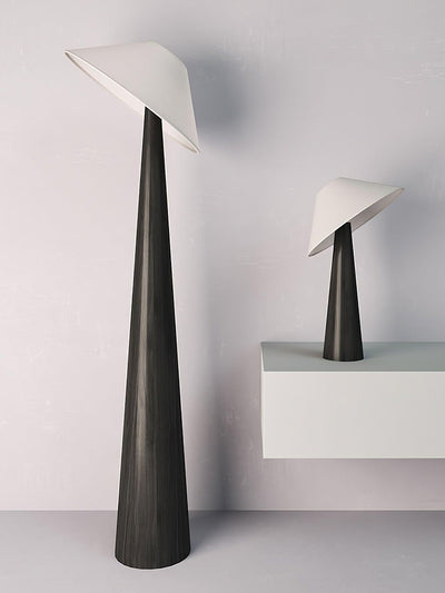 Apex Wooden Tapered Floor Lamp