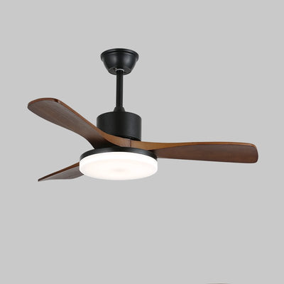 Darian Minimalist Wood Ceiling Fan Light