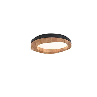 Artalis Walnut Wood Flush Mount