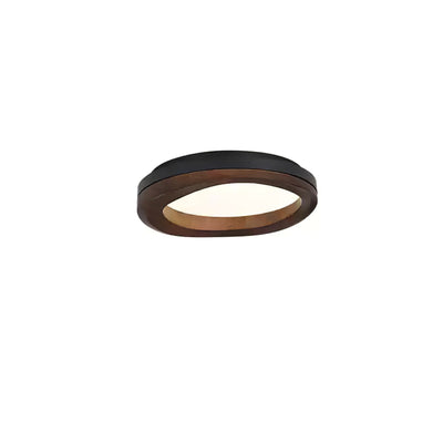 Artalis Walnut Wood Flush Mount