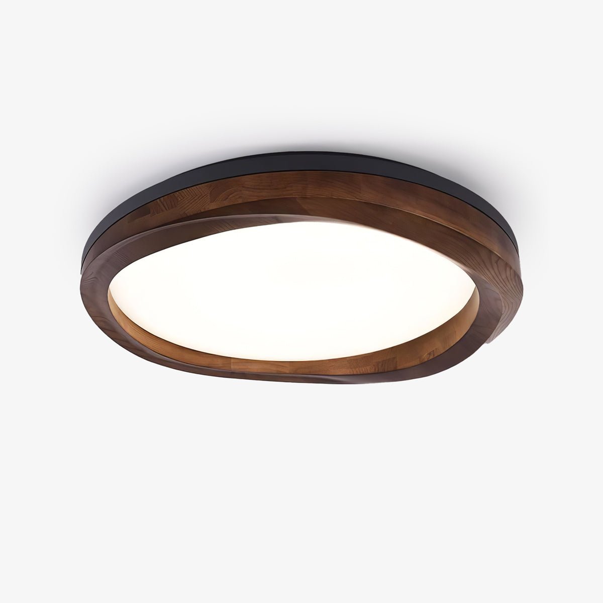 Artalis Walnut Wood Flush Mount
