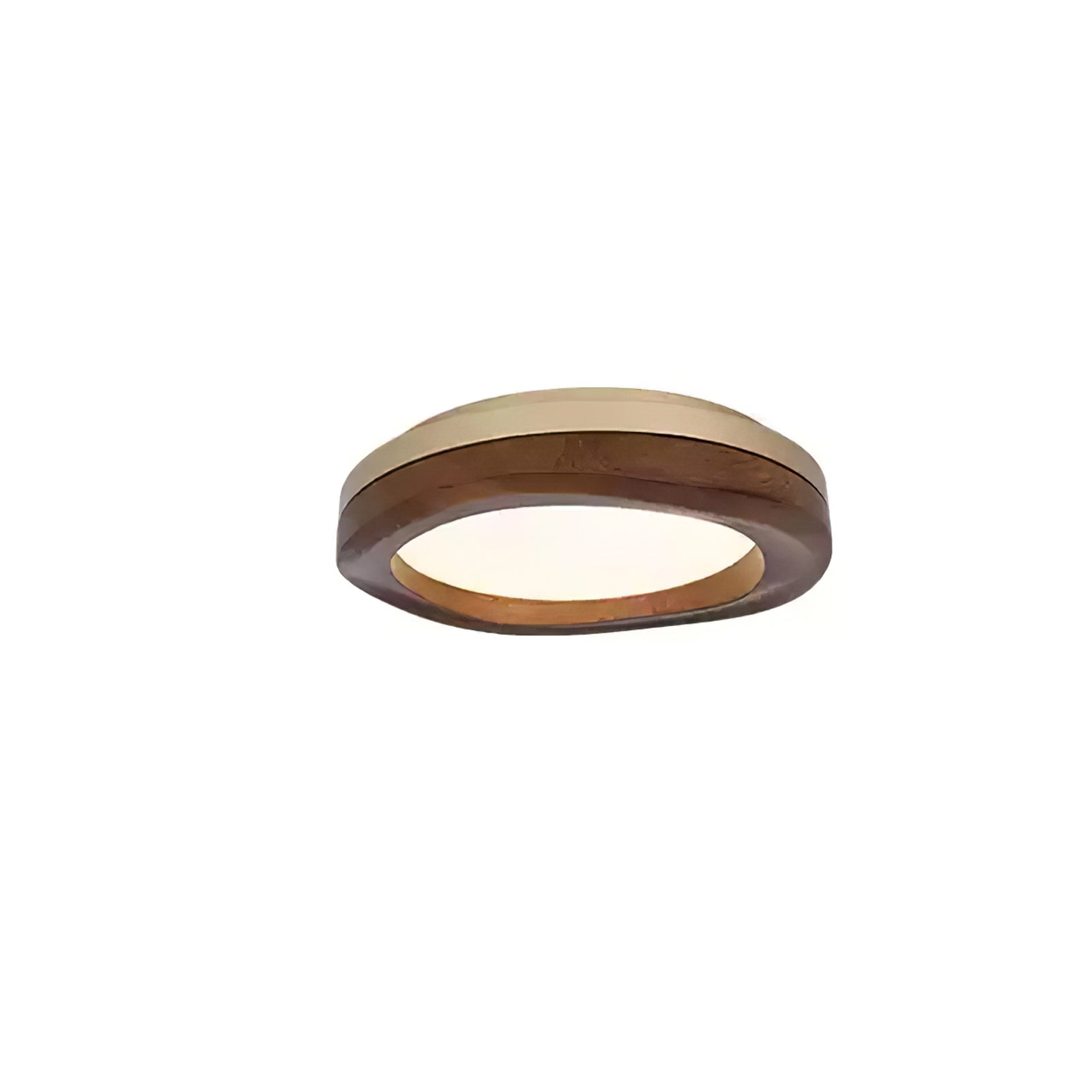 Artalis Walnut Wood Flush Mount