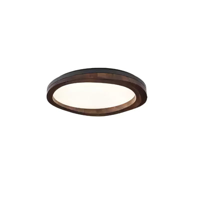 Artalis Walnut Wood Flush Mount