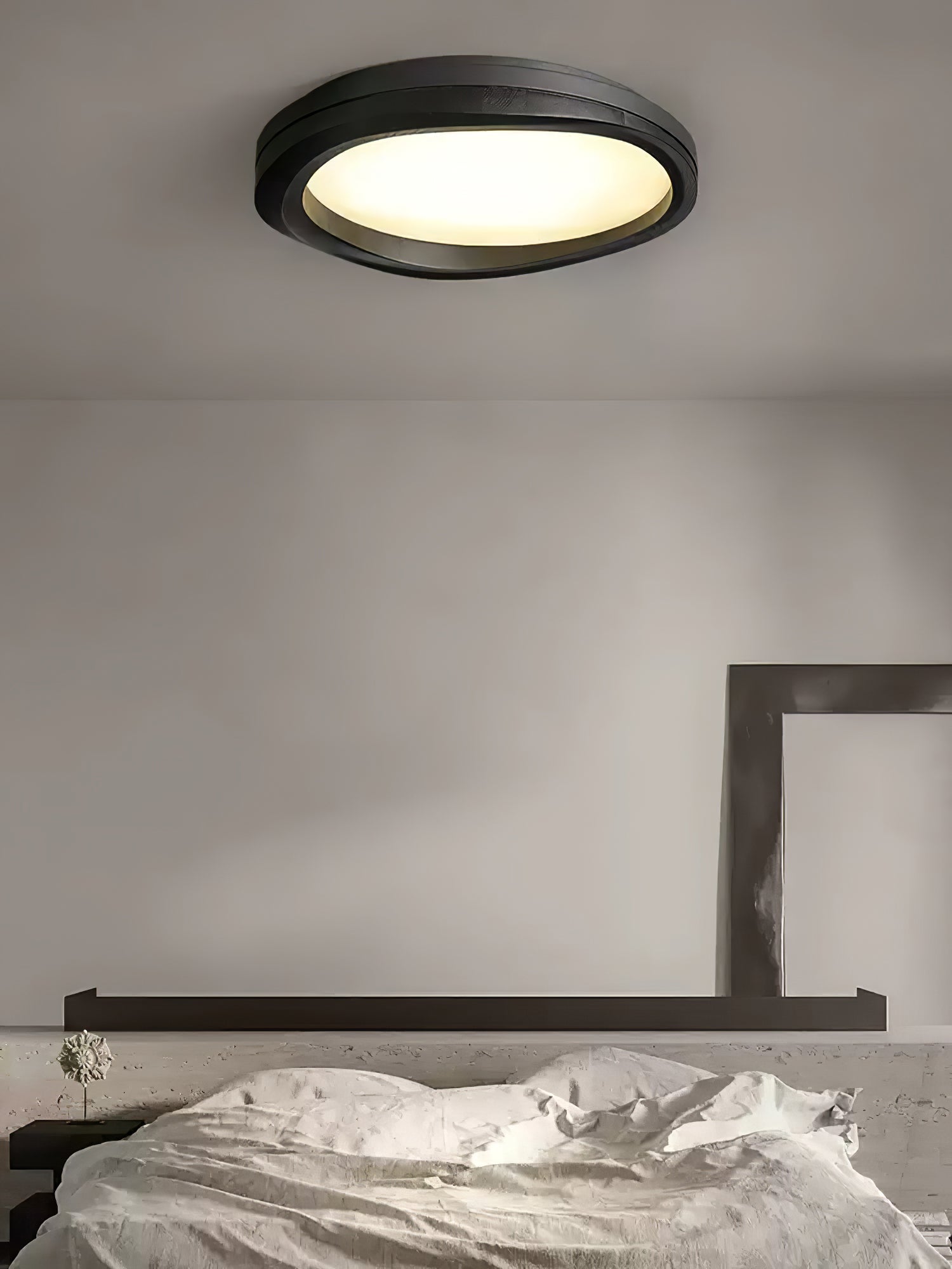 Artalis Walnut Wood Flush Mount