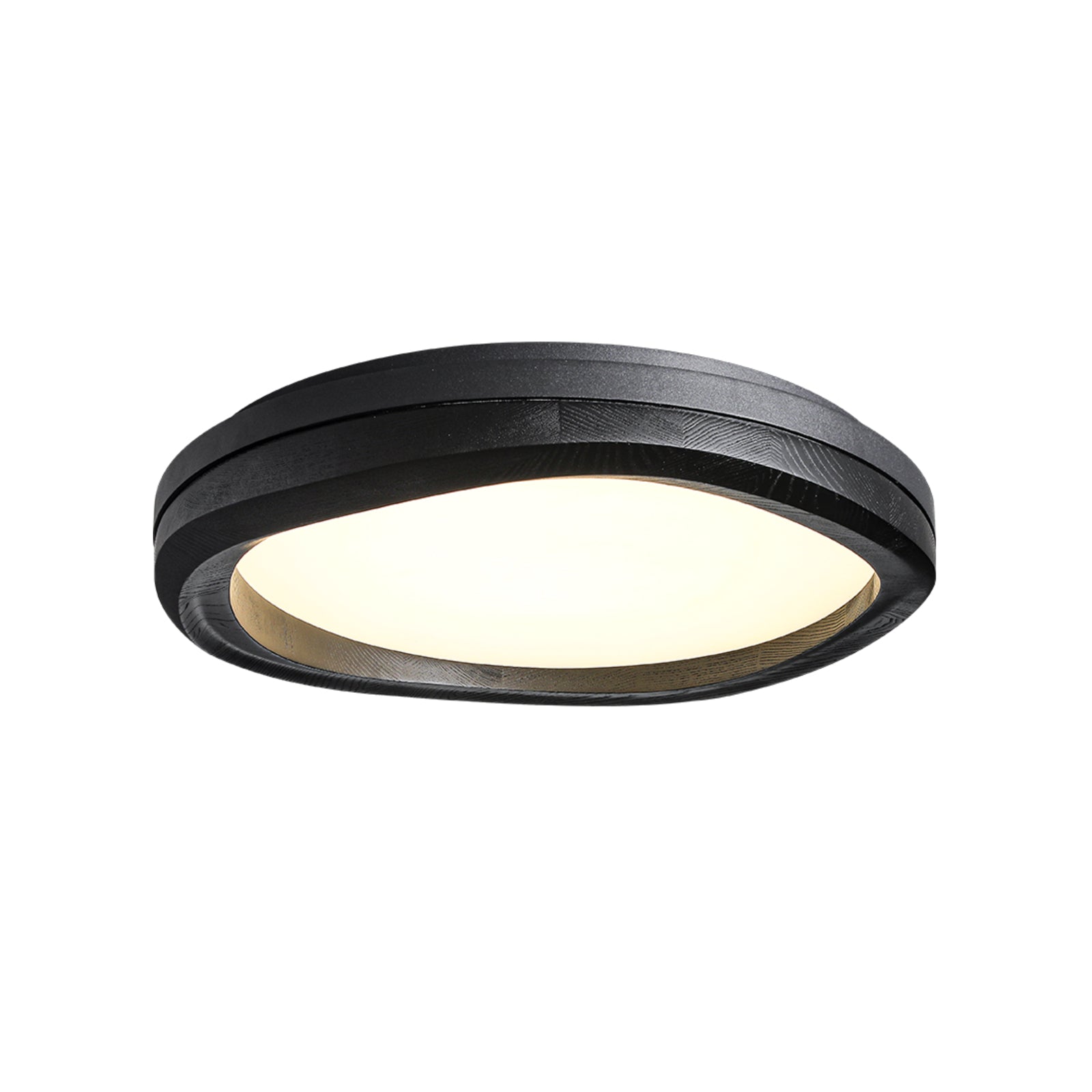 Artalis Walnut Wood Flush Mount