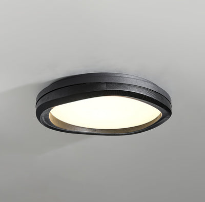 Artalis Walnut Wood Flush Mount