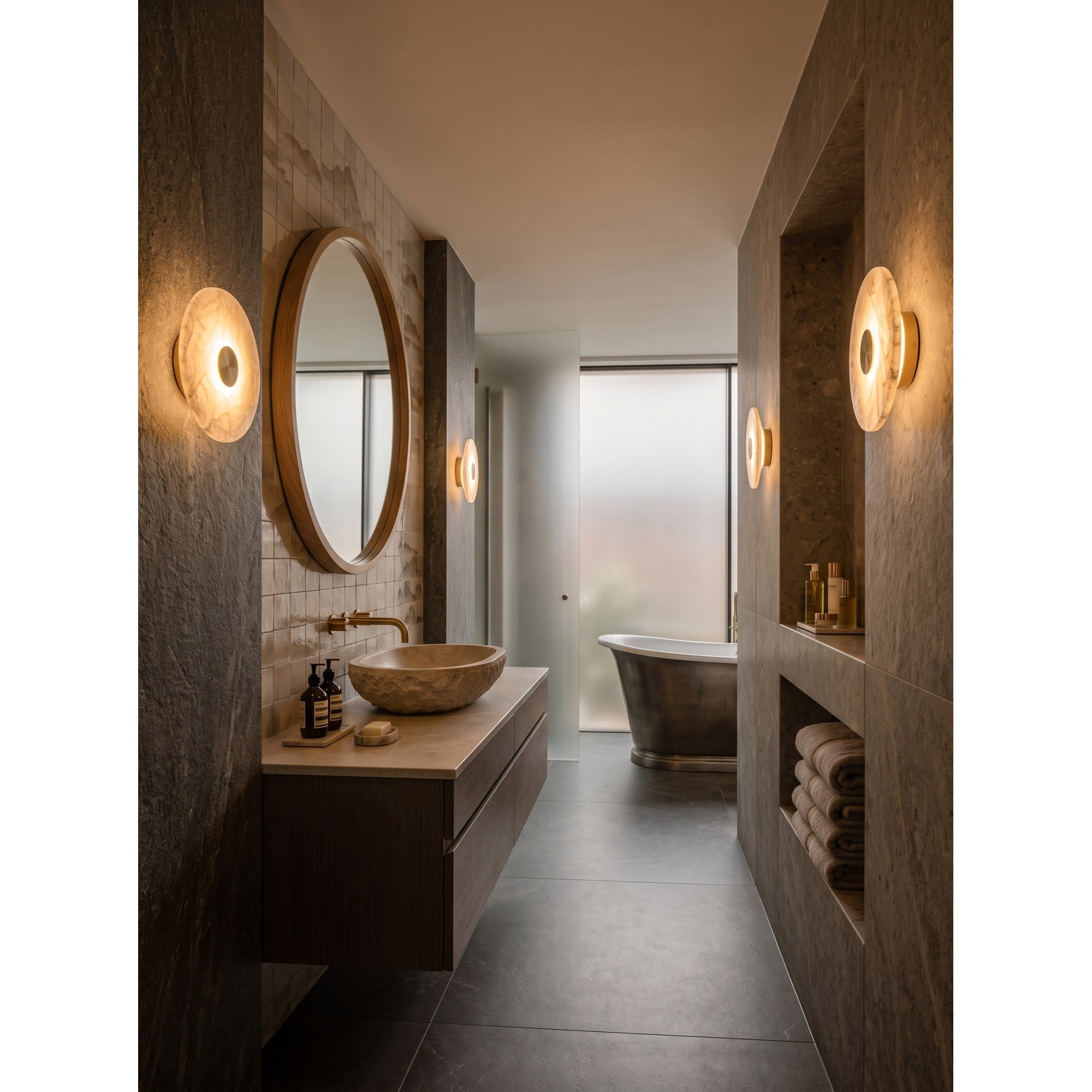 Solford Alabaster Indoor Wall Light
