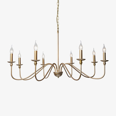 Orielissa Chandelier Gold Candle Curved Arms