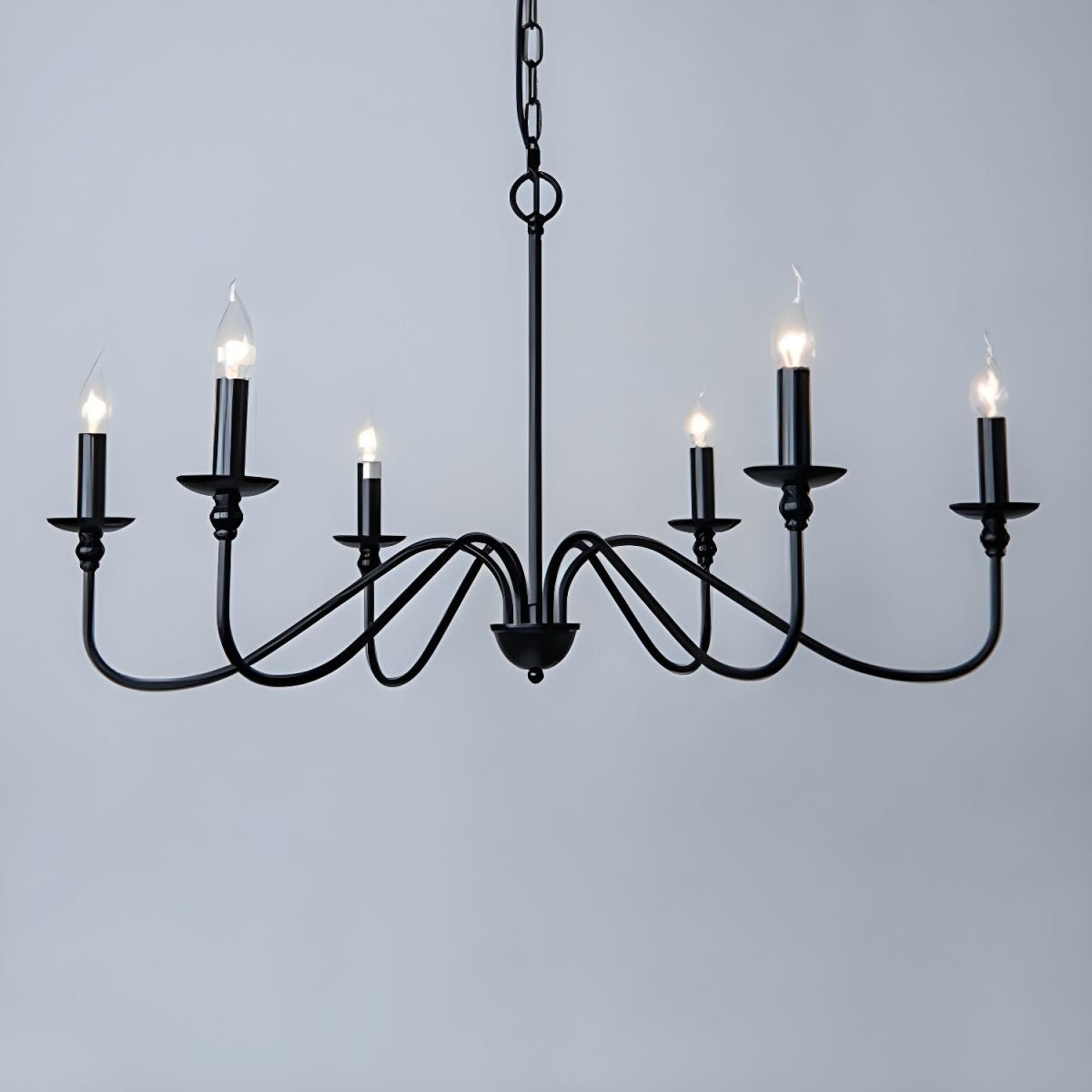 Orielissa Chandelier Gold Candle Curved Arms