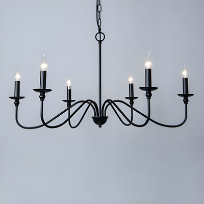 Orielissa Chandelier Gold Candle Curved Arms