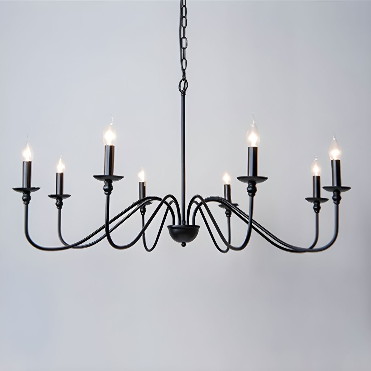 Orielissa Chandelier Gold Candle Curved Arms