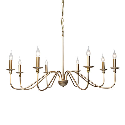 Orielissa Chandelier Gold Candle Curved Arms