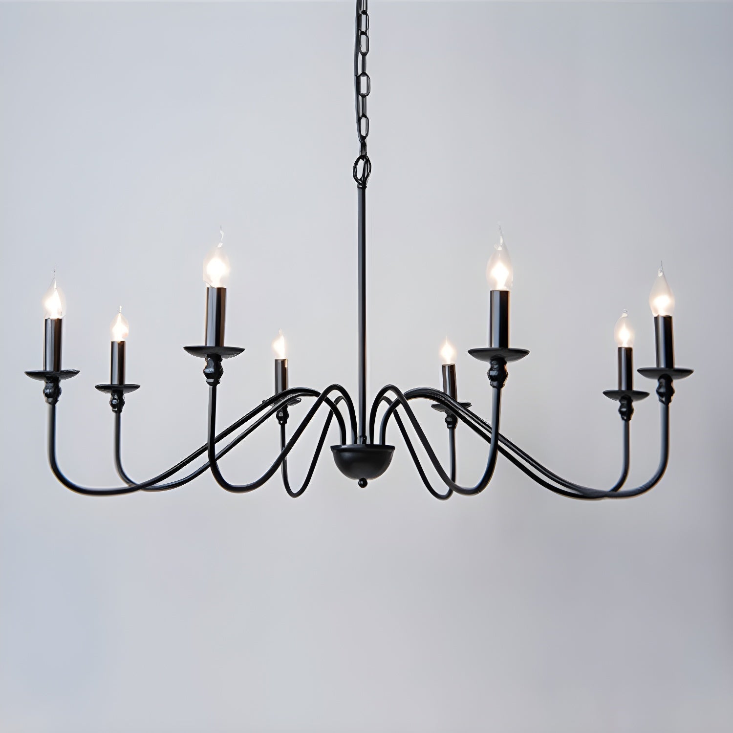 Orielissa Chandelier Gold Candle Curved Arms
