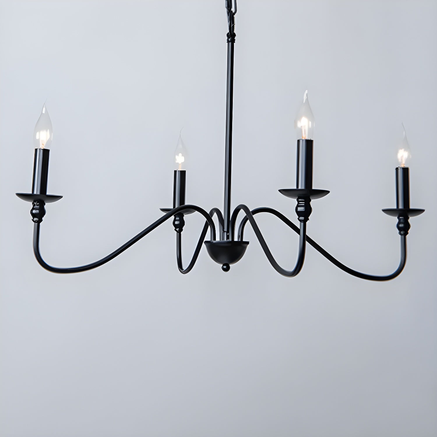Orielissa Chandelier Gold Candle Curved Arms